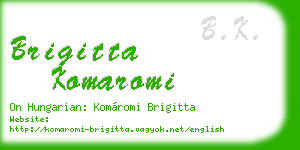 brigitta komaromi business card